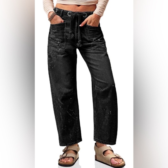 Black Barrel Jeans - size 6 - Picture 2 of 9